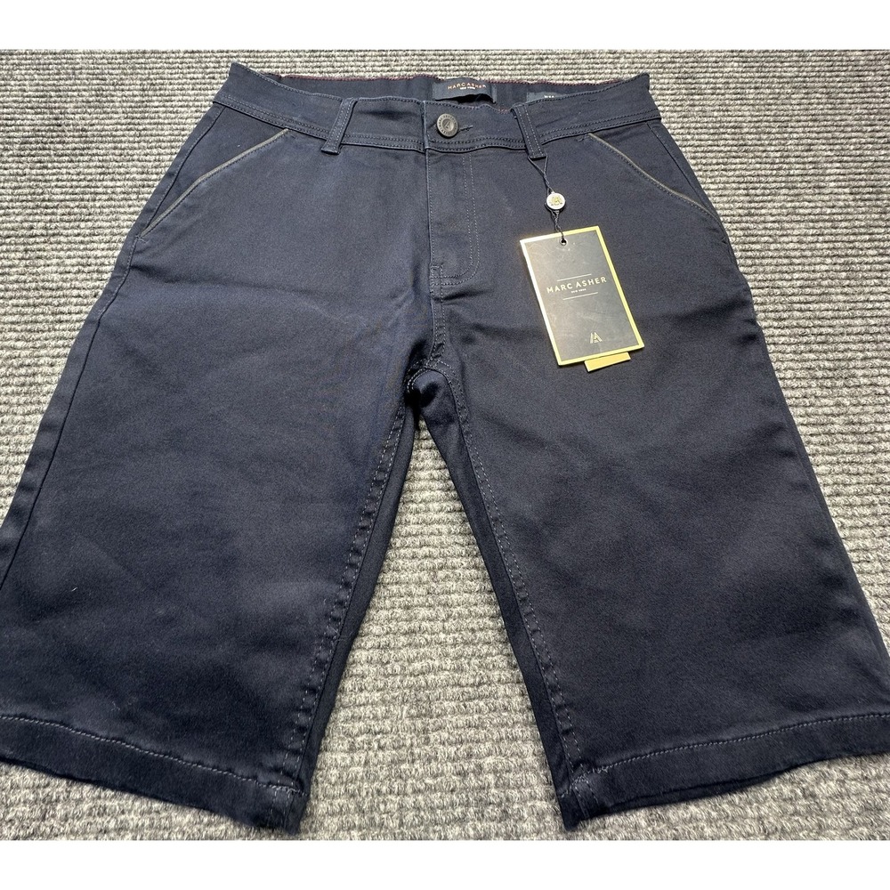 Marc Asher Shorts Mens W30 Slim Fit Stretch Chino Superior Comfort Casual Summer